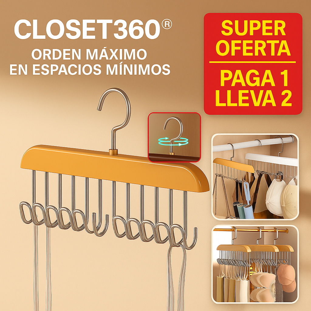 OFERTA 2X1 CLOSET360® ESPACIO MÁXIMO, EN ESPACIOS MINIMOS