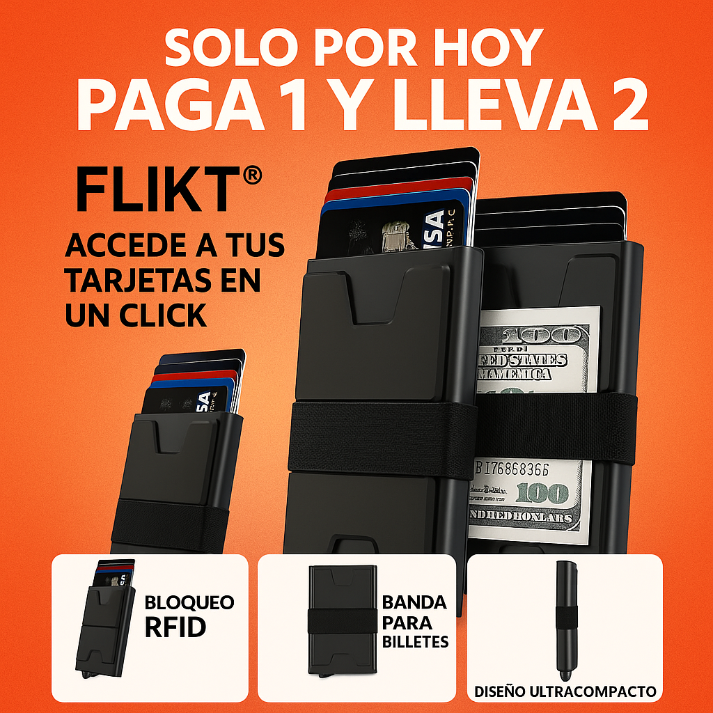 OFERTA 2X1 FLIKT® ACCEDE A TUS TARJETAS EN UN CLCIK